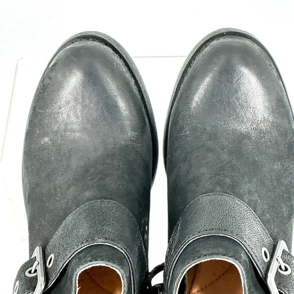 Aqua Sofft Size 6 Black Leather Ankle Boots Moto‎ NEW Alvie Water Resistant $150